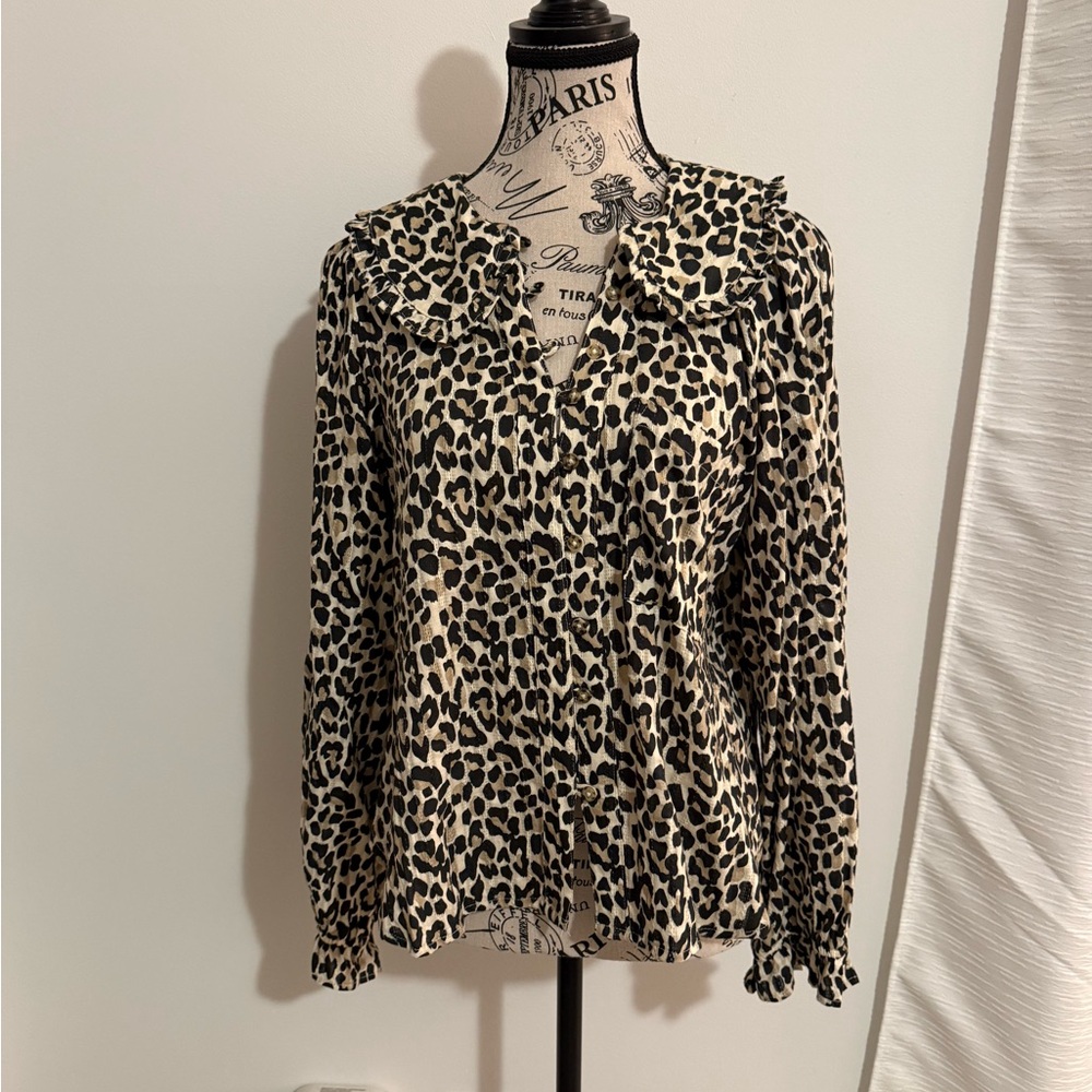 Pilcro Leopard Print Top